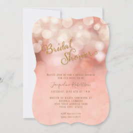 Blush Pink Gold Glitter Sparkle Vrijgezellenfeest Kaart