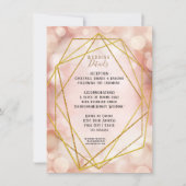 Blush Pink Gold Glitter Twinkle Licht - Gegevens Kaart (Voorkant)