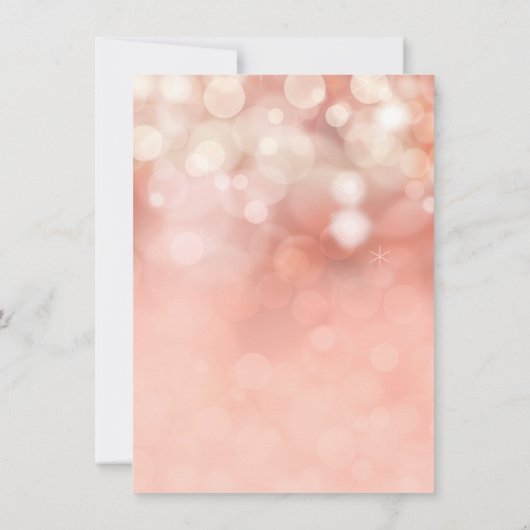 Blush Pink Gold Glitter Twinkle Licht - Inv Kaart (Achterkant)