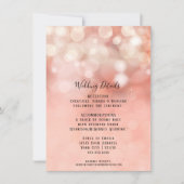 Blush Pink Gold Glitter Twinkle Licht - Inv Kaart (Voorkant)