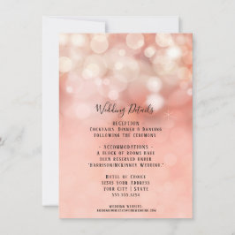 Blush Pink Gold Glitter Twinkle Licht - Inv Kaart