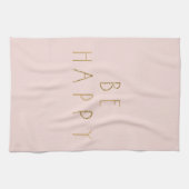 Blush Pink Gold Glitter Wees blij Theedoek (Horizontaal)