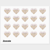 Blush Pink Gold Glitter Zebra Hart Sticker (Vel)