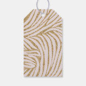 Blush Pink Gold Glitter Zebra Verjaardag Cadeaulabel (Achterkant)