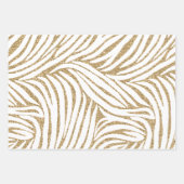 Blush Pink Gold Glitter Zebra Verjaardag Inpakpapier Vel (Voorkant 3)
