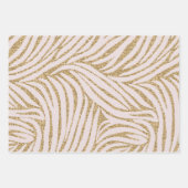 Blush Pink Gold Glitter Zebra Verjaardag Inpakpapier Vel (Voorkant)