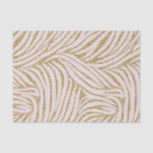 Blush Pink Gold Glitter Zebra Verjaardag Tissuepapier (Voorkant)
