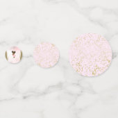 Blush Pink & Gold Glitter Zwart Meisje Afrikaanse  Confetti (Achterkanten)