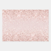 Blush Pink Gold Glitz Glitter Sparkle Inpakpapier Vel (Voorkant)