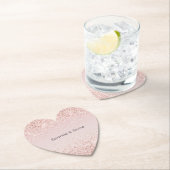 Blush Pink Gold Glitz Glitter Sparkle Kartonnen Onderzetters (Insitu)