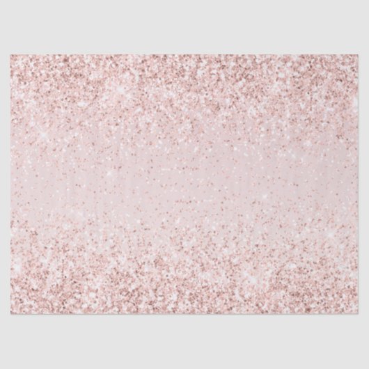 Blush Pink Gold Glitz Glitter Sparkle Tissuepapier (Voorkant)