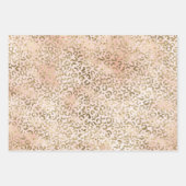 Blush Pink Gold Glitz Sparkle Animal Prins       Inpakpapier Vel (Voorkant 3)
