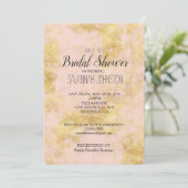 Blush Pink Gold Grunge Kaart (Staand voorkant)