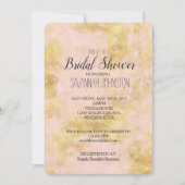 Blush Pink Gold Grunge Kaart (Voorkant)