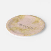 Blush Pink Gold Grunge Papieren Bordje (Gekanteld)