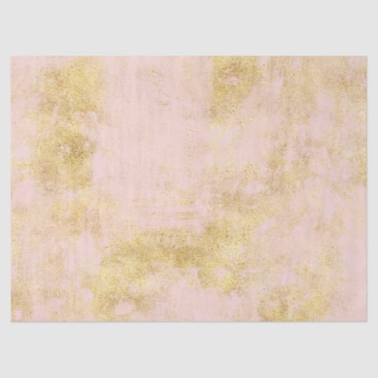 Blush Pink Gold Grunge Tissuepapier (Voorkant)