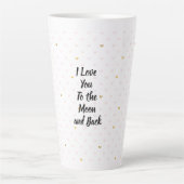 Blush Pink Gold Hearts Latte Mok (Voorkant)