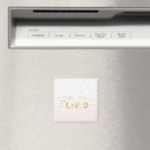 Blush Pink Gold Je bent Geliefd Harten Ombre Magneet (Insitu (Vaatwasser))