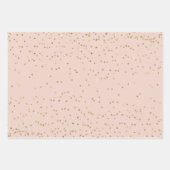 Blush Pink Gold kerstboomstripes Sparkle     Inpakpapier Vel (Voorkant 3)