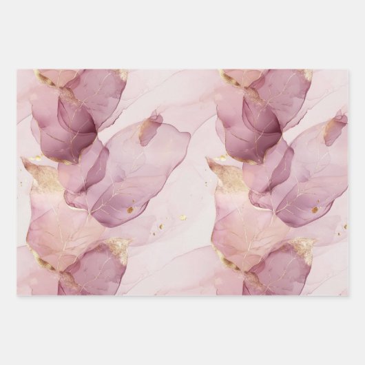 Blush Pink Gold laat Abstract Vrijgezellenfeest ac Inpakpapier Vel (Voorkant 3)