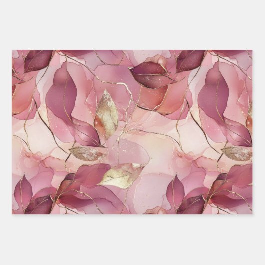 Blush Pink Gold laat Abstract Vrijgezellenfeest ac Inpakpapier Vel (Voorkant)