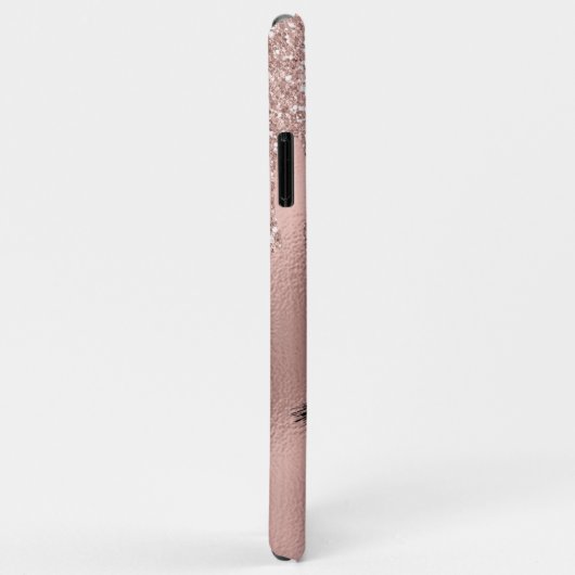 Blush Pink Gold Lashes Luxury Shimmer Case-Mate iPhone Case (Achterkant/rechts)