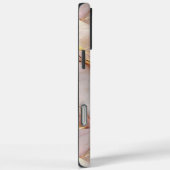 Blush Pink Gold Leaves Monogram Case-Mate iPhone Case (Achterkant / Rechts)