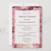 Blush Pink Gold Leaves Vrijgezellenfeest Kaart (Voorkant)