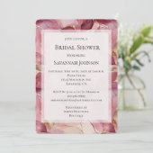 Blush Pink Gold Leaves Vrijgezellenfeest Kaart (Staand voorkant)