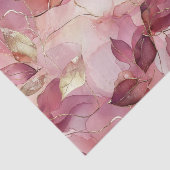 Blush Pink Gold Leaves Vrijgezellenfeest Tissuepapier (Detail)