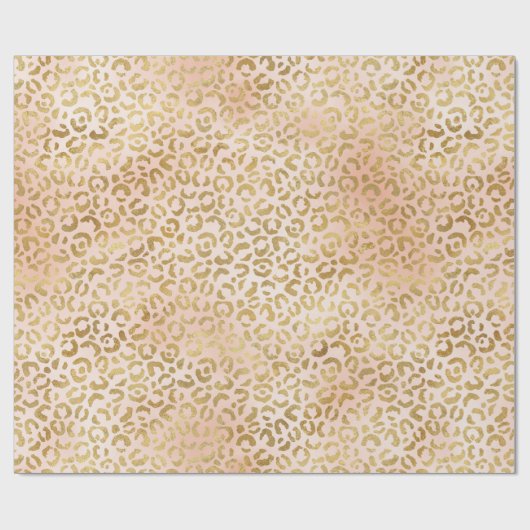 Blush Pink Gold-leopard-printer    Cadeaupapier (Vlak)