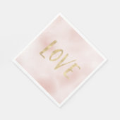 Blush Pink Gold Love Servet (Hoek)