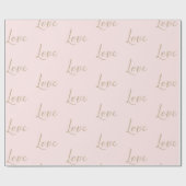 Blush Pink Gold Luxe Glitter Love   Cadeaupapier (Vlak)