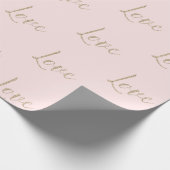 Blush Pink Gold Luxe Glitter Love   Cadeaupapier (Hoek)