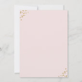 Blush Pink Gold Make-up Wimpers Party Evenement Kaart (Achterkant)