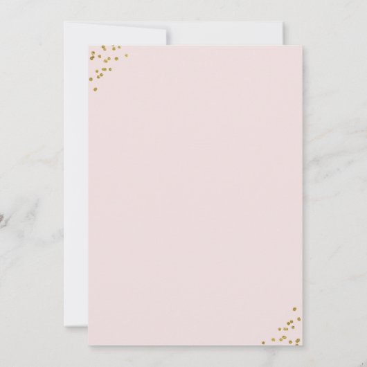 Blush Pink Gold Make-up Wimpers Party Evenement Kaart (Achterkant)