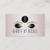 Blush Pink Gold Makeup Eyes Customer Loyalty Kaart (Voorkant)