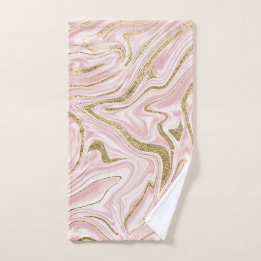Blush Pink Gold Marble #1 Bad Handdoek (Handdoek)
