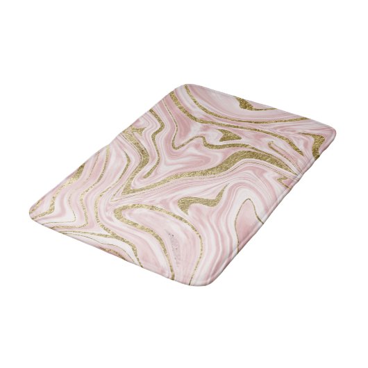 Blush Pink Gold Marble #1 Badmat (Gekanteld)