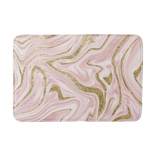 Blush Pink Gold Marble #1 Badmat (Voorkant)
