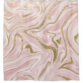Blush Pink Gold Marble #1 Douchegordijn (Voorkant)