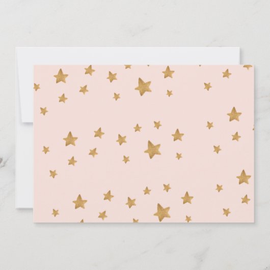 Blush Pink & gold Masquerade Birthday party Aankondiging (Achterkant)