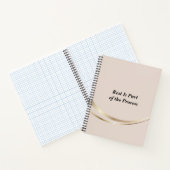 Blush Pink Gold Minimalist Notebook Notitieboek (Binnen)