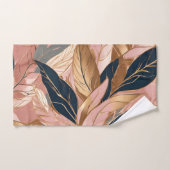 Blush Pink Gold Modern Boho Leaves Collectie Bad Handdoek (Handdoek)