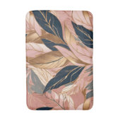 Blush Pink Gold Modern Boho Leaves Collectie Badmat (Voorkant Verticaal)