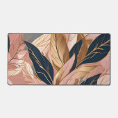 Blush Pink Gold Modern Boho Leaves Collectie Bureaumat (Voorkant)