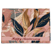 Blush Pink Gold Modern Boho Leaves Collectie Groot Cadeauzakje (Voorkant)