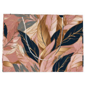 Blush Pink Gold Modern Boho Leaves Collectie Groot Cadeauzakje (Achterkant)