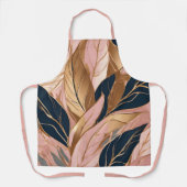 Blush Pink Gold Modern Boho Leaves Collectie Schort (Voorkant)