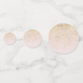 Blush Pink & Gold Modern Elegant Glam Party Confetti (Voorkanten)